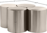 Dimple Coffee Table - Stylish Brushed Iron Design with Modular Shape for Contemporary Living Spaces