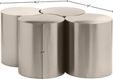 Dimple Coffee Table - Contemporary Brushed Iron Design with Modular Shape for Stylish Living Spaces