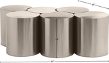 Dimple Coffee Table - Contemporary Brushed Gold Iron Design for Modern Living Room Elegance