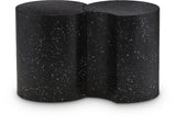 Dimple Black End Table - Contemporary Iron Design with Stylish Terrazo Pattern for Modern Spaces