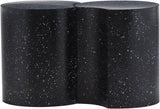 Dimple Black End Table - Contemporary Iron Design with Stylish Terrazo Pattern for Modern Spaces