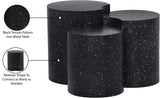 Dimple Black End Table - Contemporary Iron Design with Stylish Terrazo Pattern for Modern Spaces
