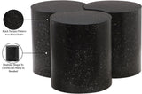 Dimple Contemporary Coffee Table - Stylish Iron Construction with Black Terrazo Design for Modern Homes