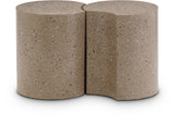 Dimple End Table - Contemporary Brushed Iron Design with Modular Shape for Stylish Living Spaces