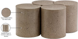 Dimple Coffee Table - Contemporary Brushed Iron Design with Modular Shape for Stylish Living Spaces