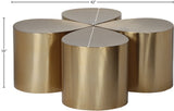 Petal Gold Coffee Table – Stylish Modular Design for Contemporary Living Rooms with Storage Space