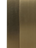Immerse Contemporary Dining Table with Black Lacquer Top & Gold Stainless Steel Base, 84-123.5" W