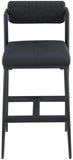 Stryker Counter Stools Set of 2 - Luxurious Boucle Fabric and Vegan Leather for Modern Spaces