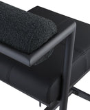 Stryker Counter Stools Set of 2 - Luxurious Boucle Fabric and Vegan Leather for Modern Spaces