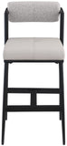 Stryker Counter Stools Set of 2 - Luxurious Boucle Fabric and Vegan Leather for Modern Spaces