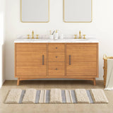 Woven Textured Stripe Bath Rug, Navy
