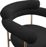 Blake Counter Stools - Contemporary Design with Rich Fabric and Brushed Brass Finish, Set of 2
