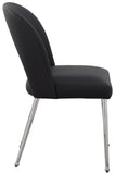 Logan Contemporary Dining Chair Set of 2 - Luxurious Upholstery with Chrome Finish for Modern Homes