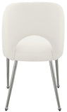 Logan Contemporary Dining Chair Set of 2 - Luxurious Upholstery with Chrome Finish for Modern Homes