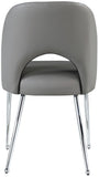 Logan Contemporary Dining Chair Set of 2 - Luxurious Upholstery with Chrome Finish for Modern Homes