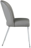 Logan Contemporary Dining Chair Set of 2 - Luxurious Upholstery with Chrome Finish for Modern Homes