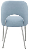 Logan Contemporary Dining Chair Set of 2 - Luxurious Upholstery with Chrome Finish for Modern Homes