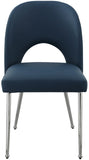 Logan Contemporary Dining Chair Set of 2 - Luxurious Upholstery with Chrome Finish for Modern Homes