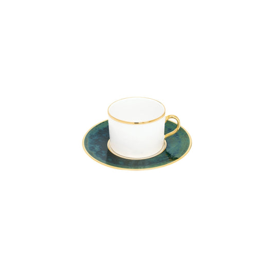 Lush Forest Porcelain Tea Cup & Saucer Set of 2
