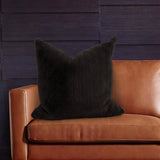 24 x 24 Angora Ebony Pillow - Down Insert