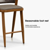 PURPLE LEAF Outdoor Bar Stool Set of 6, Wicker Chairs Bar Chairs with Cushion, All-Weather Patio Furniture kitchen stools