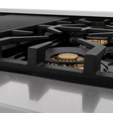 ZLINE 48" Autograph, Dual Fuel Range, Black Door, Bronze, RASZ-BLM-48-CB