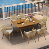 PURPLE LEAF Outdoor Dining Set All-Weather PE Rattan Outdoor Patio Furniture Set with Aluminum Frame