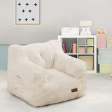 MAXYOYO Kids Sherpa Bean Bag Chair, Teddy Lazy Sofa for Girls and Boys, Beige