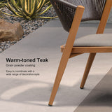 PURPLE LEAF Round Patio Dining Set with Aluminum Frame and Wicker Rattan Dining Chair with Comfortable Cushions for Deck Porch Kitchen Outdoor