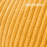 MAXYOYO Kids Bean Bag Chair, Corduroy Bean Bag Couch with Armrests for Children's Room (Yellow)