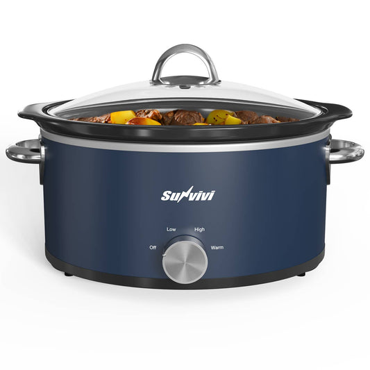 3 Qt Slow Cooker & Mini Food Warmer with 3 Heating Settings