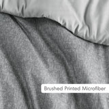 5pcs / 7pcs Chambray Denim Inspired Comforter Set, Gray