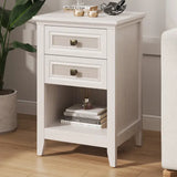 Wholesale Grayish White Rattan Nightstand with Drawer