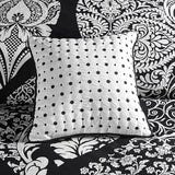 Traditional 7-Piece Cotton Comforter Set, Black