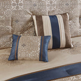 24-Piece Room-in-A-Bag Medallion Comforter Set, Navy Blue