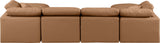 Indulge - Faux Leather 6 Piece Modular Double Chaise Sectional