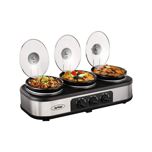 Royalcraft Triple Slow Cooker Buffet Servers and Warmer