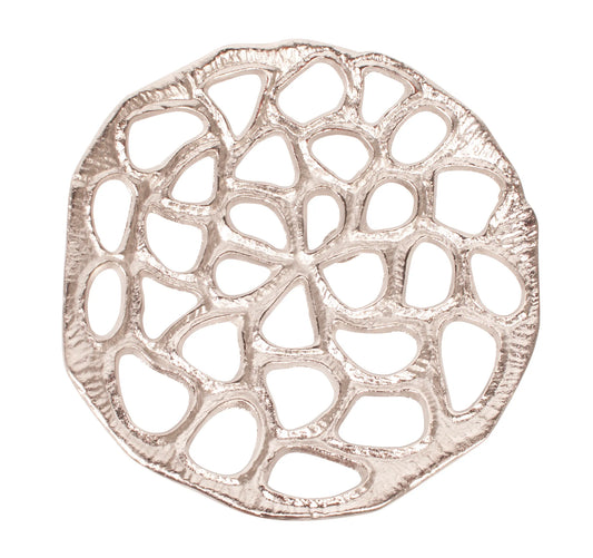 Nickel Plated Open Honeycomb Wall Art - Small