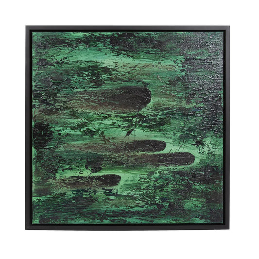 Comet Green Flare Hand Painted Original Art