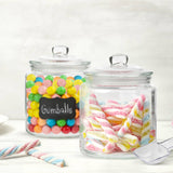 Kook Glass Storage Canisters with Lids, Set of 2
