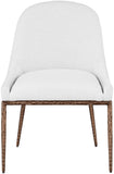 Ferro - Upholstered Dining Side Chair With Brushed Bronze Legs