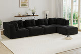 CORDELIA 151" 4-Seater High Armrest Sofa with 1 Ottoman