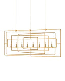 Metro Gold Rectangular Chandelier