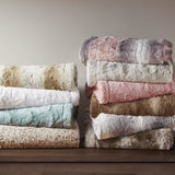 Soft Faux Fur Mink Reversible Blanket, Brown