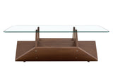 LORVIN 43" Tempered Glass Coffee Table