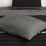 Vera Microsuede 7-Piece Comforter Set, Black