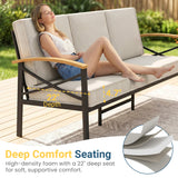 4-Piece Outdoor Conversation Set Patio Chairs with Cushions