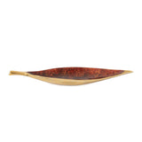 Sharma Crimson Gold Shallow Leaf Bowl- Small
