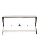 Agora White Travertine Console Table