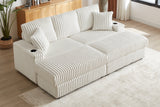 ZYLO 84" Loveseat with 2 Ottomans